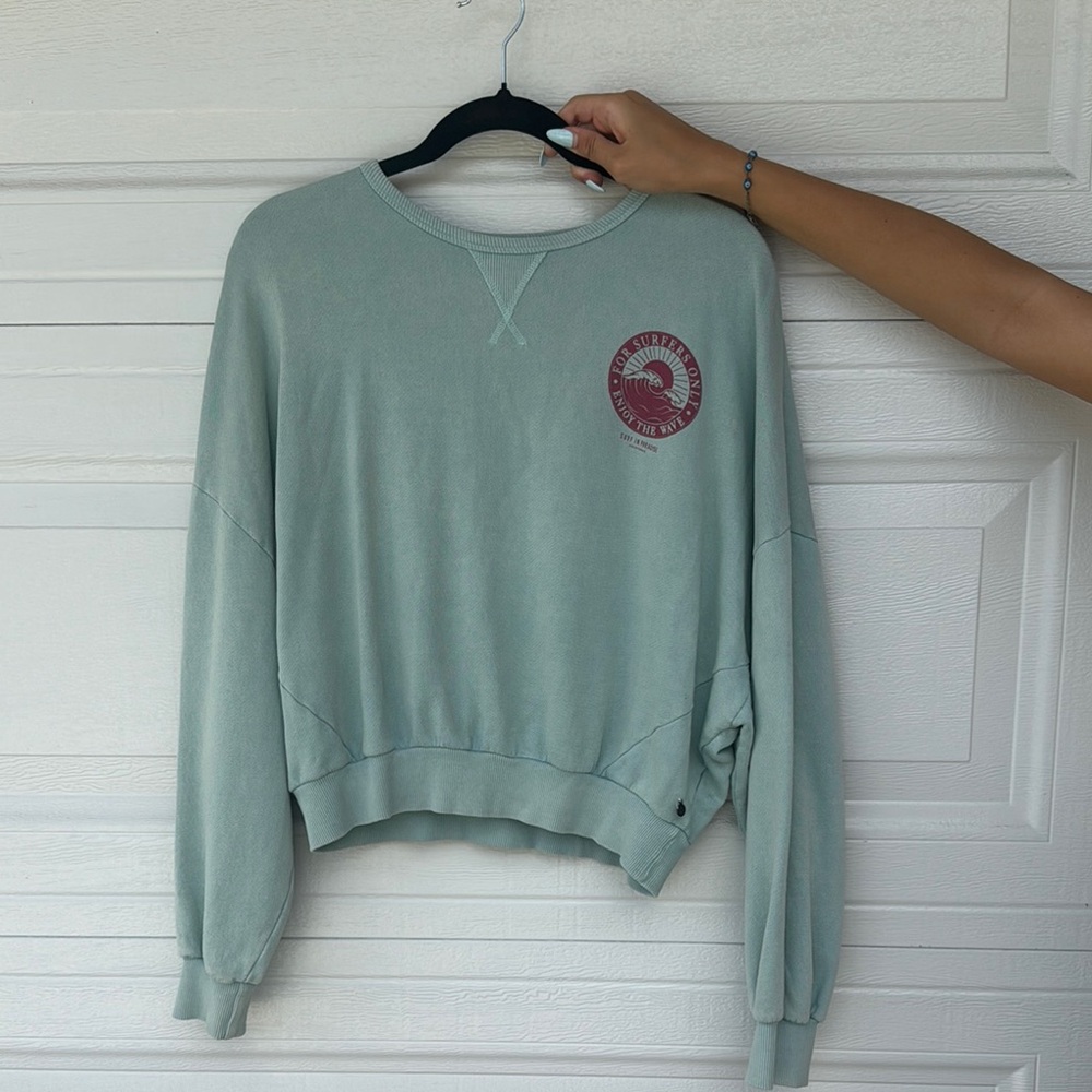 Green Crewneck Sweatshirt with Logo
